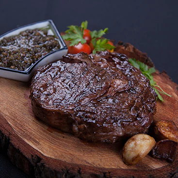 Pepper crusted steak
